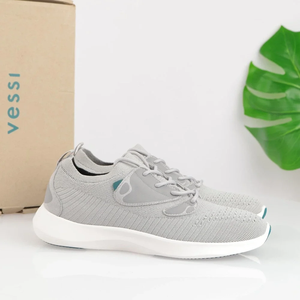 Vessi Shoes Womens Everyday Move Sneakers Size 10 Waterproof Gray Knit Comfort